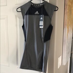 Adidas Gray and Black Sleeveless Top